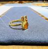 Gold Plated Dragon Scale Clover Ring: Women's Elegant Honeycomb Surface Open Finger Ring, Inspired by Xiaohongshu Style.