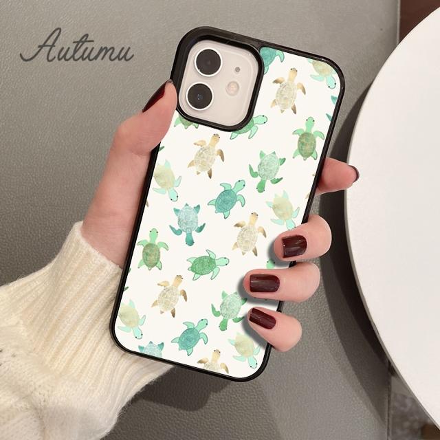 Cute Sea Turtle Phone Case for iPhone 11 12 13 14 Pro Max Mini X XR XS SE 2020 5 6S 7 8 Plus Samsung Galaxy S21 S22 Cover Shell