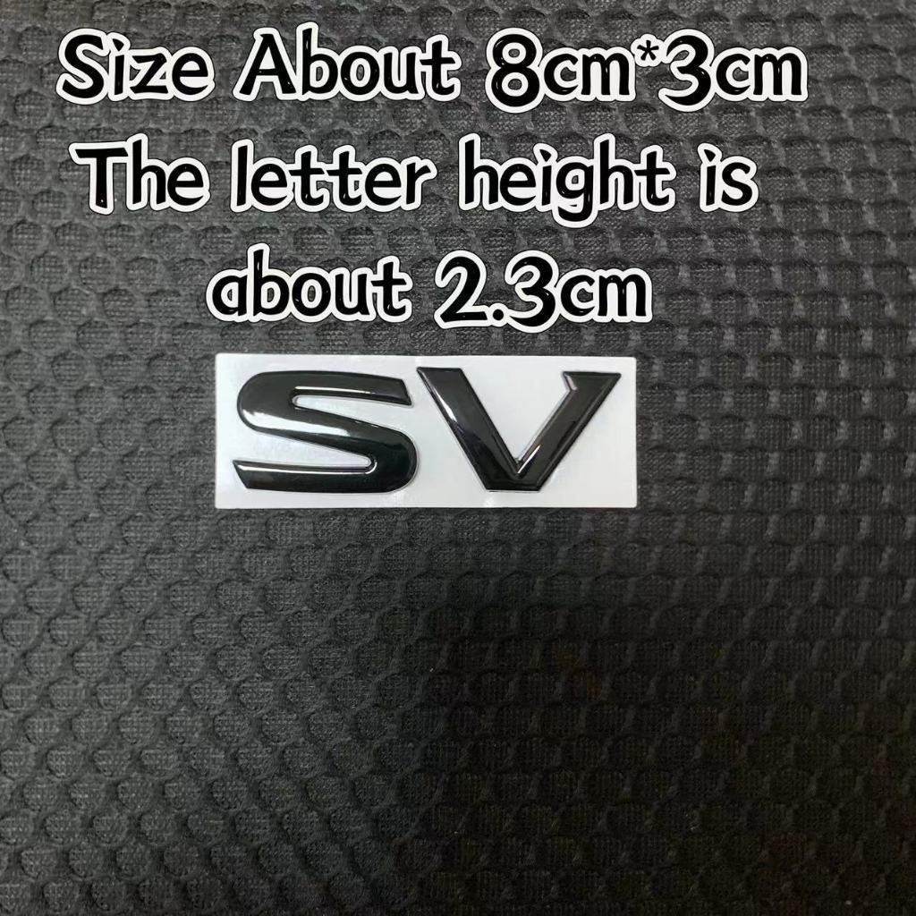 1 X 3D Metal SV SR Letter Logo Car Auto Rear Trunk Fender Emblem Sticker Badge Decal Replacement For NISSAN Car Sticker Emblem