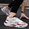 Men's White Mesh Platform Sneakers Breathable Summer Lace Up Casual Shoes Lightweight Fashion Sports Footwear