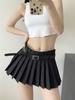 Women's High-Waisted Pleated Slimming Skirt - Spring/Autumn, Anti-Exposure, Age-Reducing, Hot Girl Style