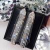 Geometric Triangle Tassel Earrings with S925 Silver and Full Diamonds for Women