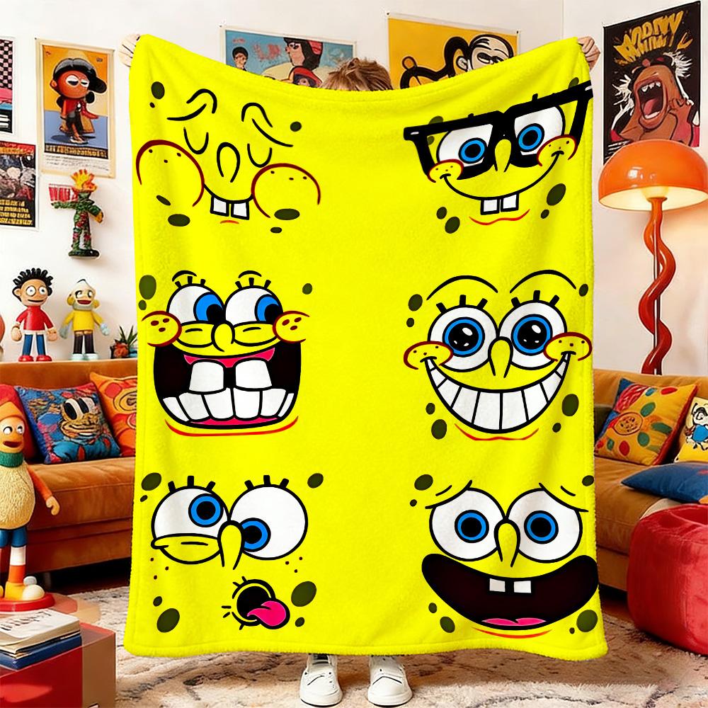 Doppelbettdiagonalen und Überwürfe S-Sponge-Bobs Babydecke Tagesdecke die Anime Heimdekoration Sofadecken Picknickdecke & Nickerchen