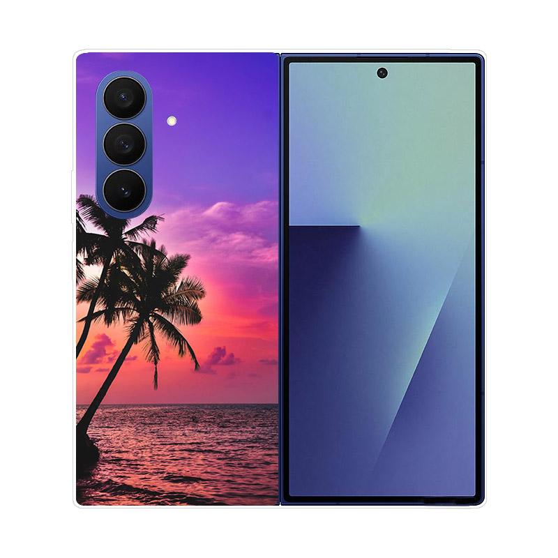 For Samsung Galaxy Z Fold 7 6 5 4 3 2 Case Transparent Protective Back Cover Hard PC Shell For Samsung Z Fold7 Fold6 Fold5 Etui