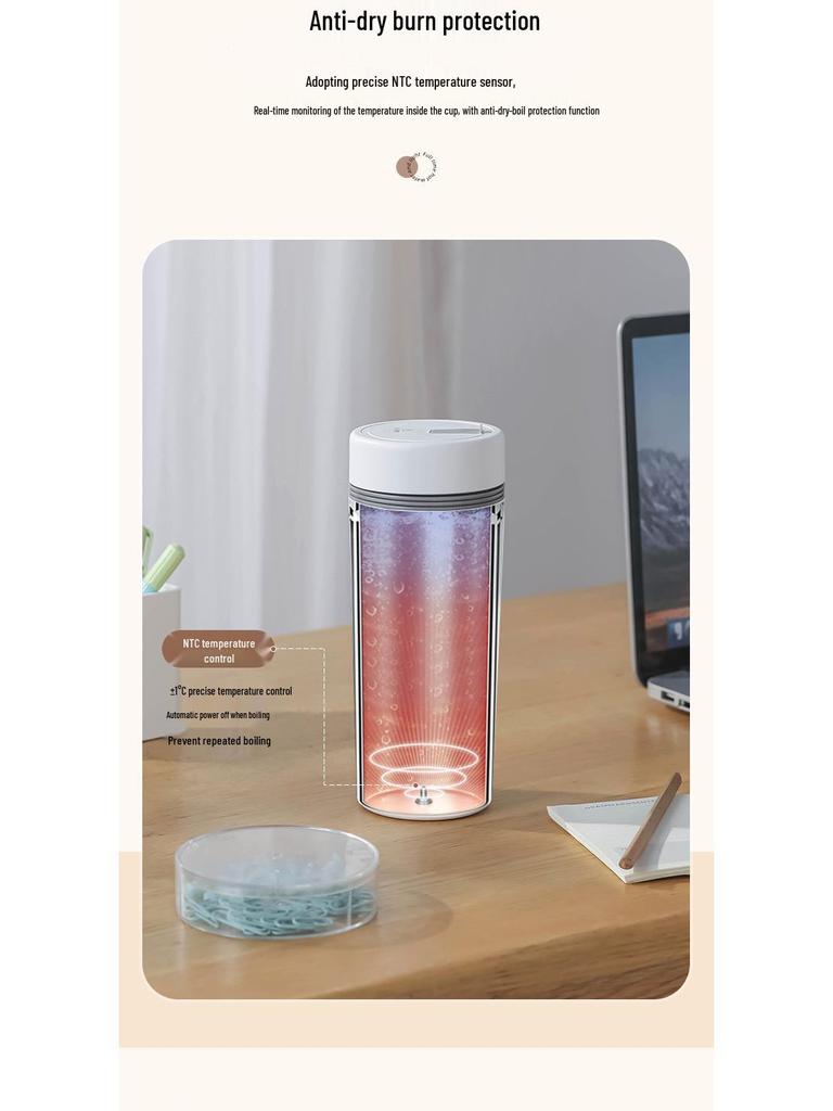 Vooma Travel Electric Kettle: Compact Heating Cup for Business, Dorm, or Travel.