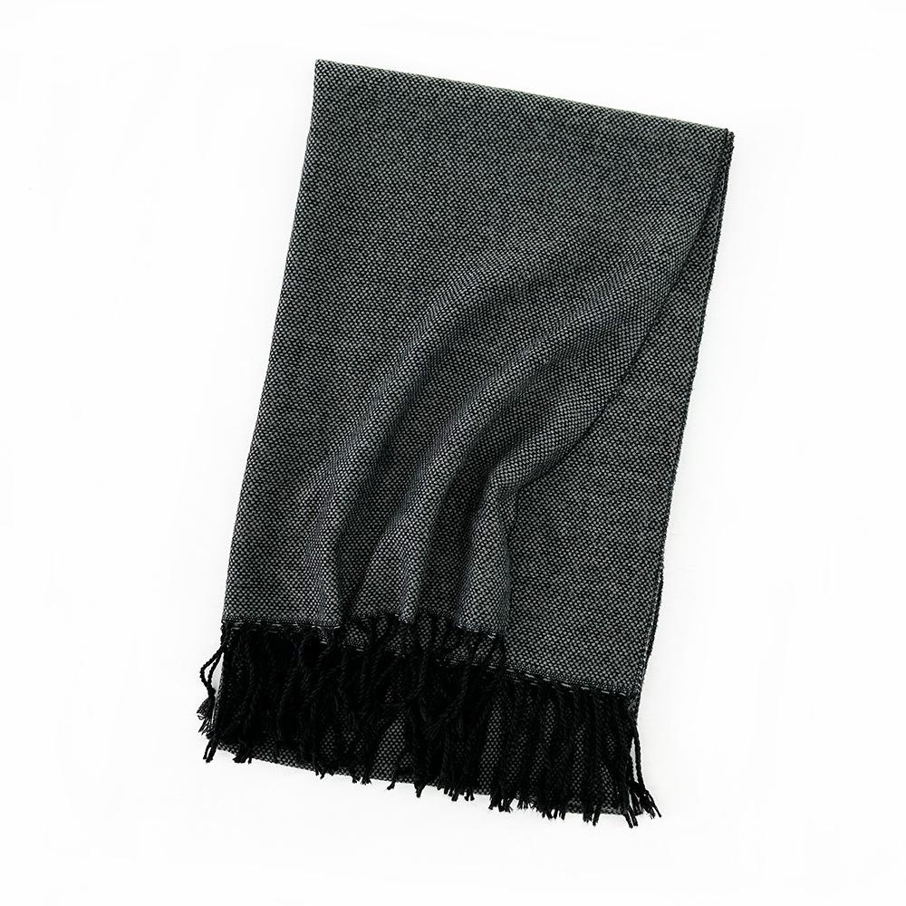 New All-match Men's Scarf Autumn and Winter Warm Acrylic Scarf Mid Length Solid Color Scarf Shawl for Boys