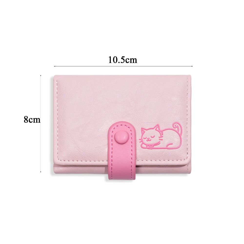 Gifts Cute Cat Short Wallet INS Tri-fold Women Wallets Large Capacity Card Holder