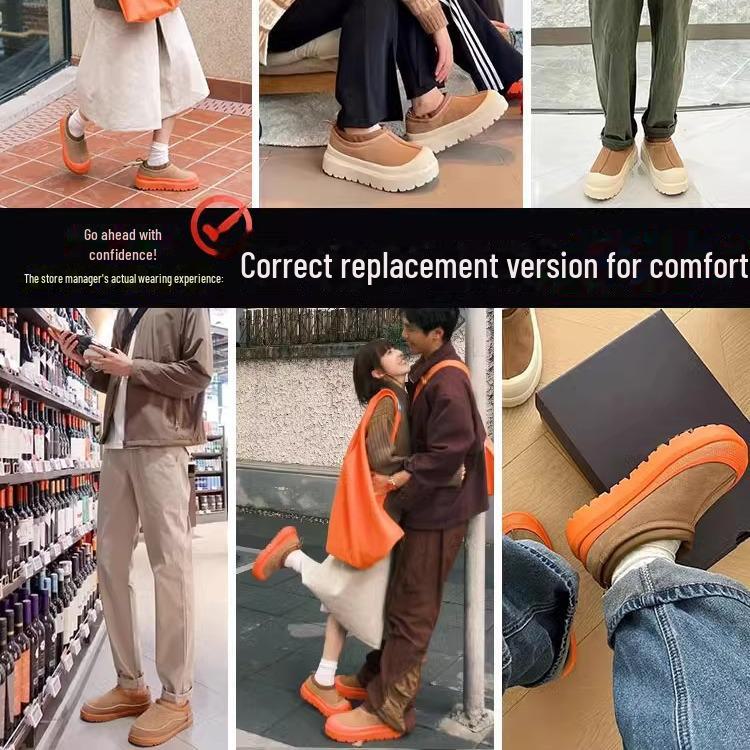 Wang Yibo sněhule Tasman: Pánské a dámské zimní hovězí s velurem a hustou kožešinou