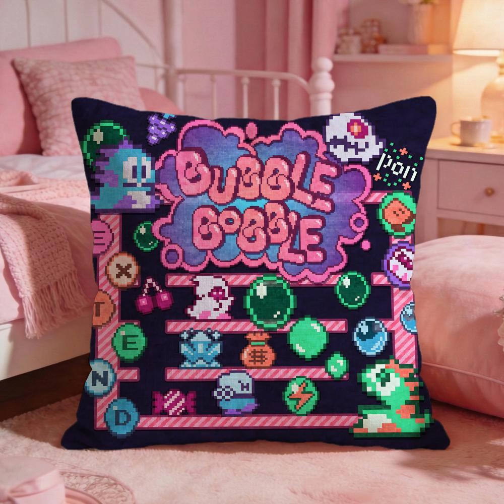 BBubbles Bobbles Game Cute Cushion Cover Premium Comfort Reversible Pillow Cove Two In One Design For Any Room Car Interior