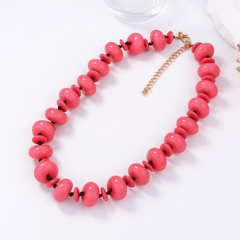 Simple, fresh, fashionable, casual and versatile, handmade knotted beaded necklace, daily wear women's necklace accessories