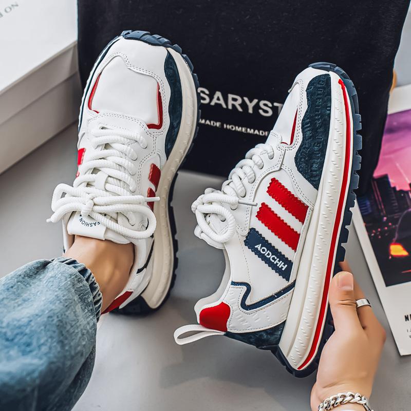 Sneakers Summer Breathable and Lightweight Forrest Gump Jogging Shoes Teen Trend Casual Dad Shoes Thick-soled Heightening Men's Shoes