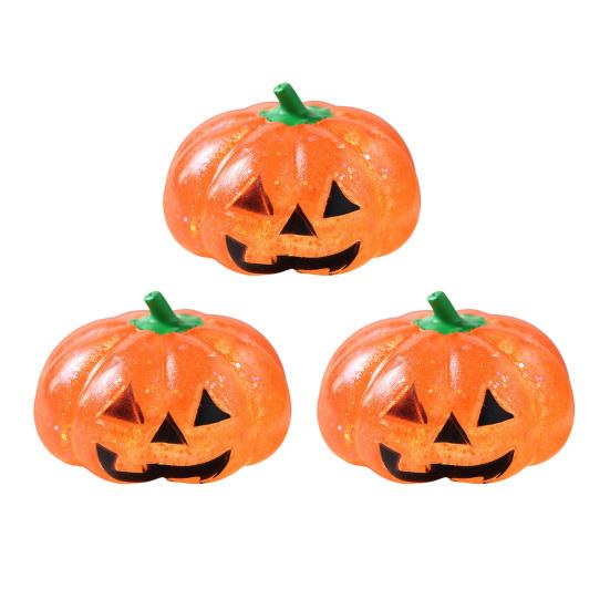 Relaxation Squeeze Ball 1/2/3Pcs Halloween Pumpkin Stress Relief Toy Creepy Head Glitter for Kids Adults Party Favors Fidget Toy