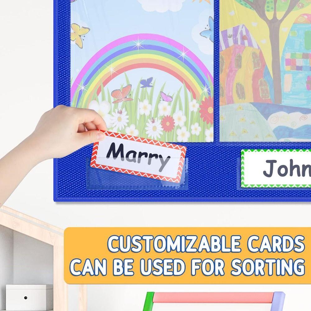 Wandmontierte horizontale Aufbewahrungstaschen-Tafel Wiederverwendbare Aktenaufbewahrungstaschen-Tafel Haushalt