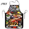 Baking Apron Cooking Sleeveless Comfortable Wearing Clear And Real Image Reusable Unisex Anti-stain Waterproof Polyester Pizza Pattern Kitchen