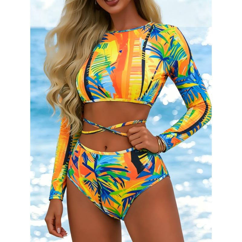 Europäischer und Amerikanischer Neuer Surfanzug Neoprenanzug Badeanzug Einteiler Damen Badeanzug Langärmlig Reißverschluss Bikini Badeanzug