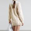 Ganni Ruffled Silk Trim Floral Embellished Cardigan Women tops Beige K1577-196