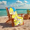 1Pc Simpsons Family Portrait Beach Towel, Quick Dry, Multi-Use for Beach Pool Gym Yoga Home Travel, Christmas, Halloween, Xmas Gift S910