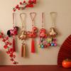 Chinese Red Spring Festival Bell Pendant Horse Wind Chimes Decoration  Festive Accessory