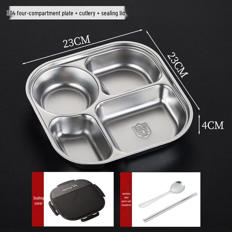 304 Stainless Steel Divided Lunch Box
