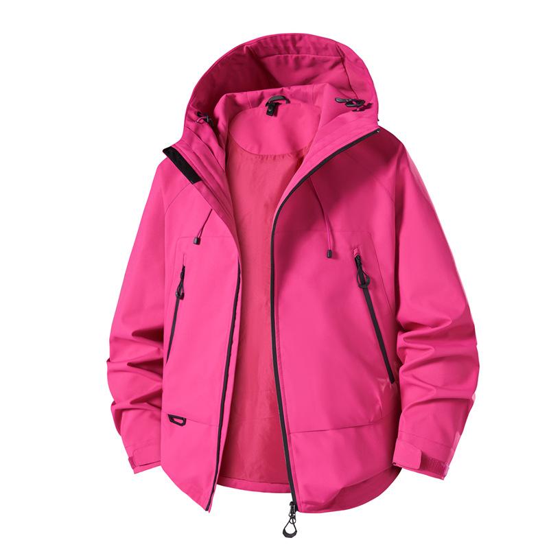 New Spring and Autumn Hooded Jacket for Men Outdoor Loose Couple Windproof Waterproof Work Jacket