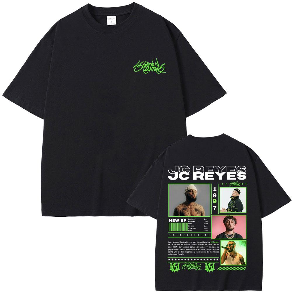 Rapper Jc Reyes Tour 2025 Double Sided Print T-shirt Men Women Hip Hop Fashion Short Sleeve T-shirts Man Retro Oversized T Shirt