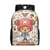 One P-Pieces Tonys Choppers Backpack Women Men Basic Bookbag for College School Cartoon Anime Bags