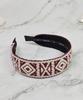 Maia Geometric Pattern Headband - Wine