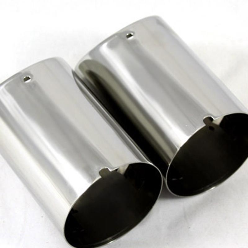 Stainless Steel For Bmw E90 E92 325 328I Exhaust Tip Muffler Car Accessory Car Styling Car Exhaust System Pipes Tips bianco