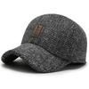 Men's Thickened Warm Duckbill Cap with Ear Protection - Casual Fashion for Middle-Aged and Elderly