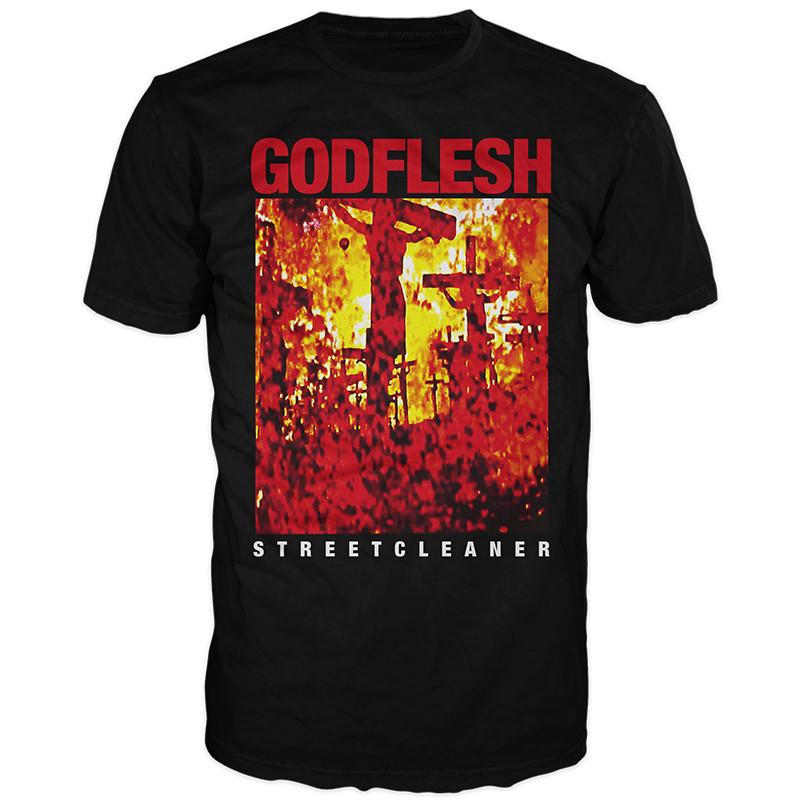 NOWY Godflesh Streetcleaner Krótki Rękaw Bawełna Czarny Wszystkie Rozmiary OM556 Koszulka Unisex