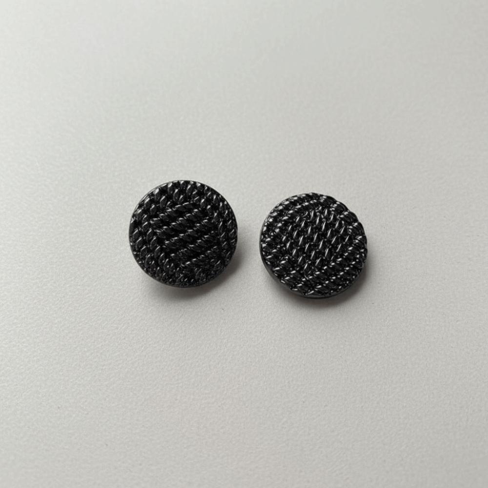 DIY Shirt Buttons Black Gold Clothing Buttons Handmade Woven Metal Buttons  Clothing Accessories