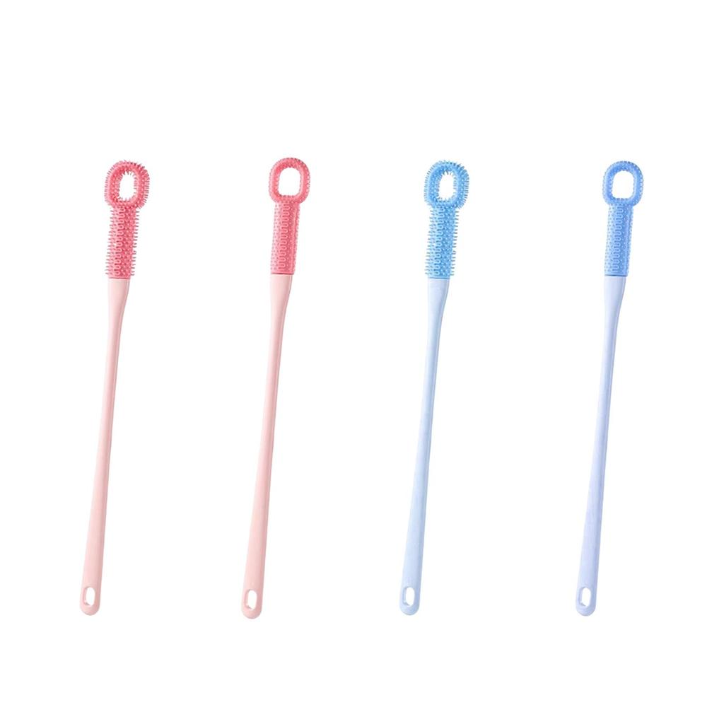 Toe Gap Cleaning Brush Scrub Foot Care Soft Long Handle Silicone Foot Scrubber Feet Cleaner for Shower Bath Men and Women