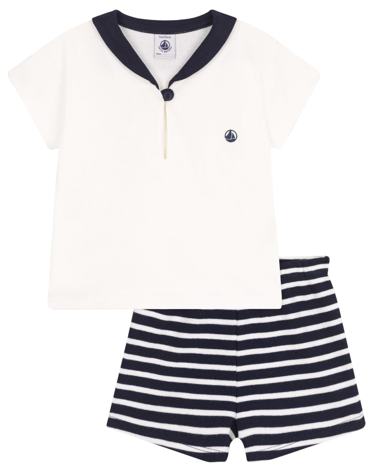

Детский комплект A0CPA 18 месяцев 81 см [Petit Bateau] 2 предмета Темно-синий/Олд-белый