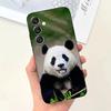 Cute F-Fubao Animal Panda Phone Case For Samsung S25,S24,S21,S22,S23,S30,Ultra,S20,Plus,Fe,Lite,Note,10,9,5G Black Cover