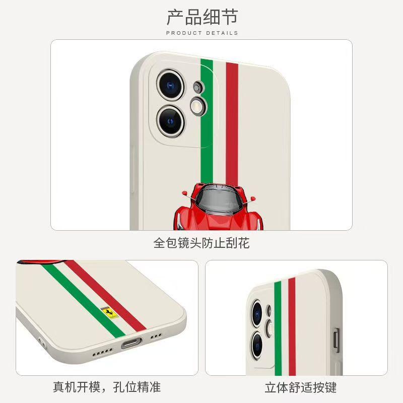 Car Mobile Phone Case for Apple 13 Huawei Mate40 iPhone12promax For Ferrari SF90 Teams SJ Scuderia Ferrari Roma 488 Portofino F8 NBA2