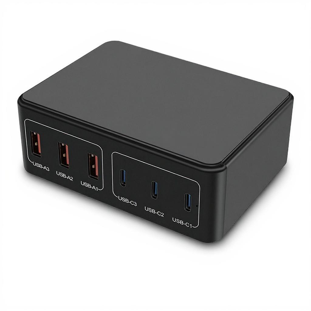 HENGHUAWEI 100W PD Fast Charger Multi-Port USB Digital Display Charging Block for Laptop/MacBook/iPad/iPhone