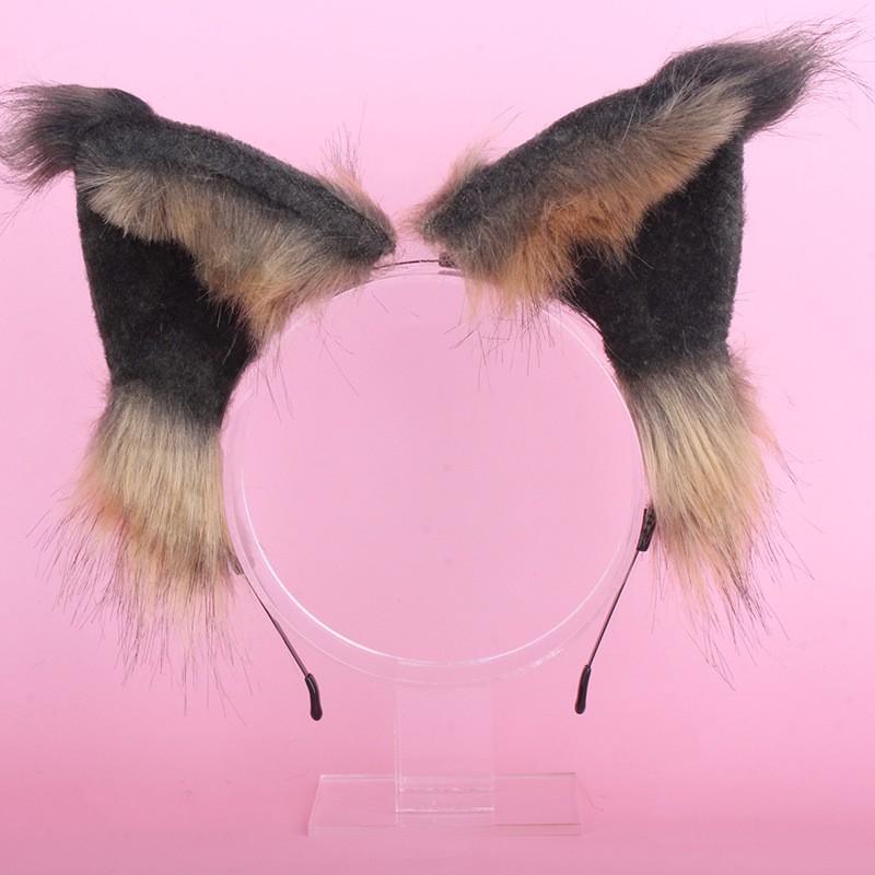 Süßes Lolita-Stirnband mit Fuchsohren und Spitzen-Schleife, Haarschmuck für Damen, Süßer Gothic-Stil