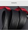 Men's Genuine Leather Belt with Lion Head Automatic Alloy Buckle