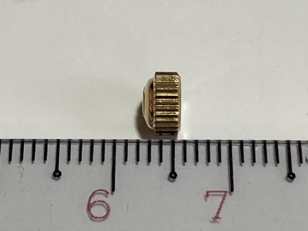 CITIZEN Crown with C 1 Mechanical GF Mark, piece, Part, Watch, (Gold Finish)