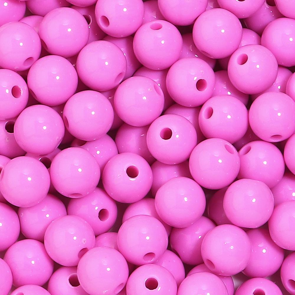 Akrylové Vánoční Série Jednobarevné Kulaté Korálky pro DIY Řetízky na Mobilní Telefon