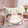 Lumine Cute Cute Genshin Impact Cushion Cover Square Short Plush Pillow Case Living Room Sofa Home Decor Funda X