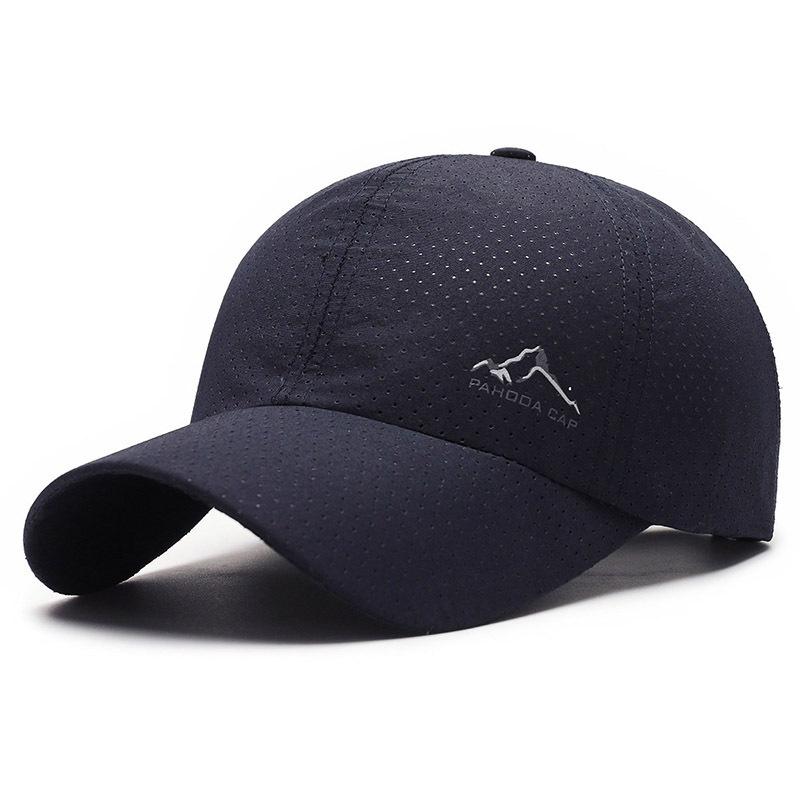 Summer Quick-Drying Baseball Cap, Mountain Peak Printing Perforated Cap, Casual Visor, Outdoor Sports Sun Protection Hat