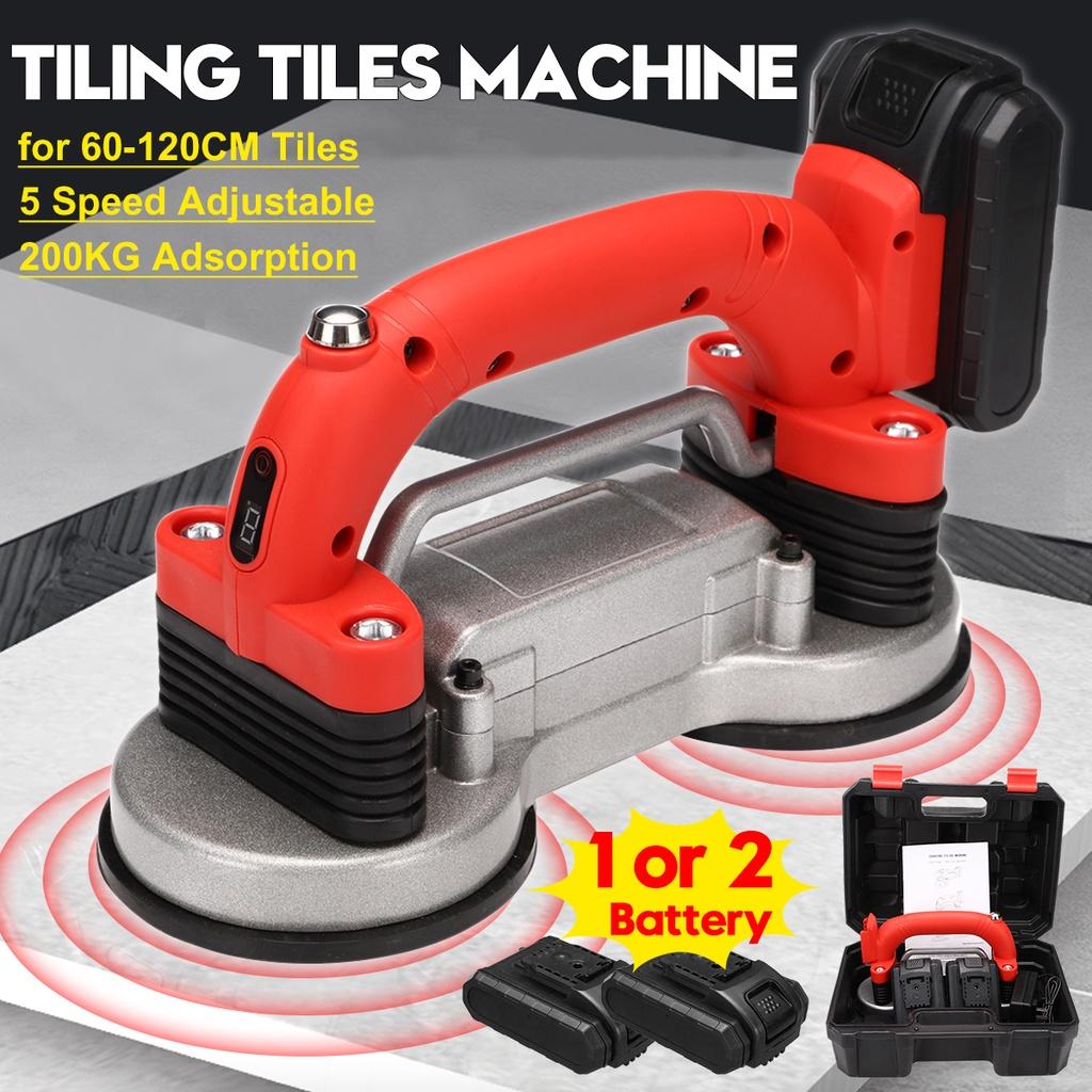 200KG 60-120mm 5 Speeds 21V 1200W Tiles Vibrator Adjustable Automatic Floor Vibrator Leveling Tool With Battery Tiling Tiles Machine