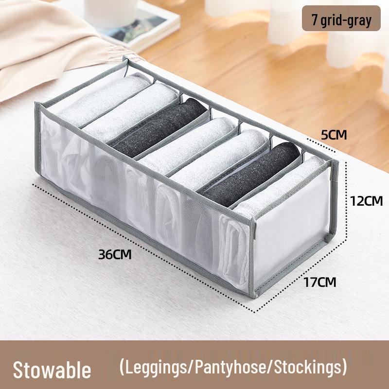  "Transparent Mesh Drawer Organizer for Clothes & Jeans"