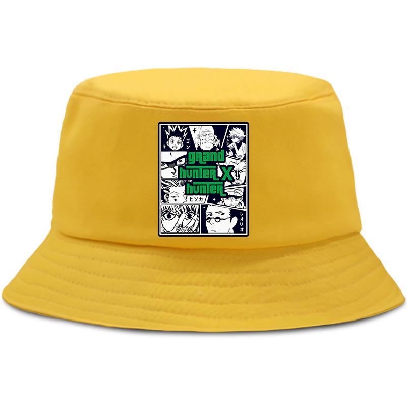 

Женская летняя панама-ведро с принтом унисекс, дизайнерская шляпа с плоским козырьком Kawaii Hunter X Hunter Killua Zoldyck, шляпа рыбака в стиле аниме One Size