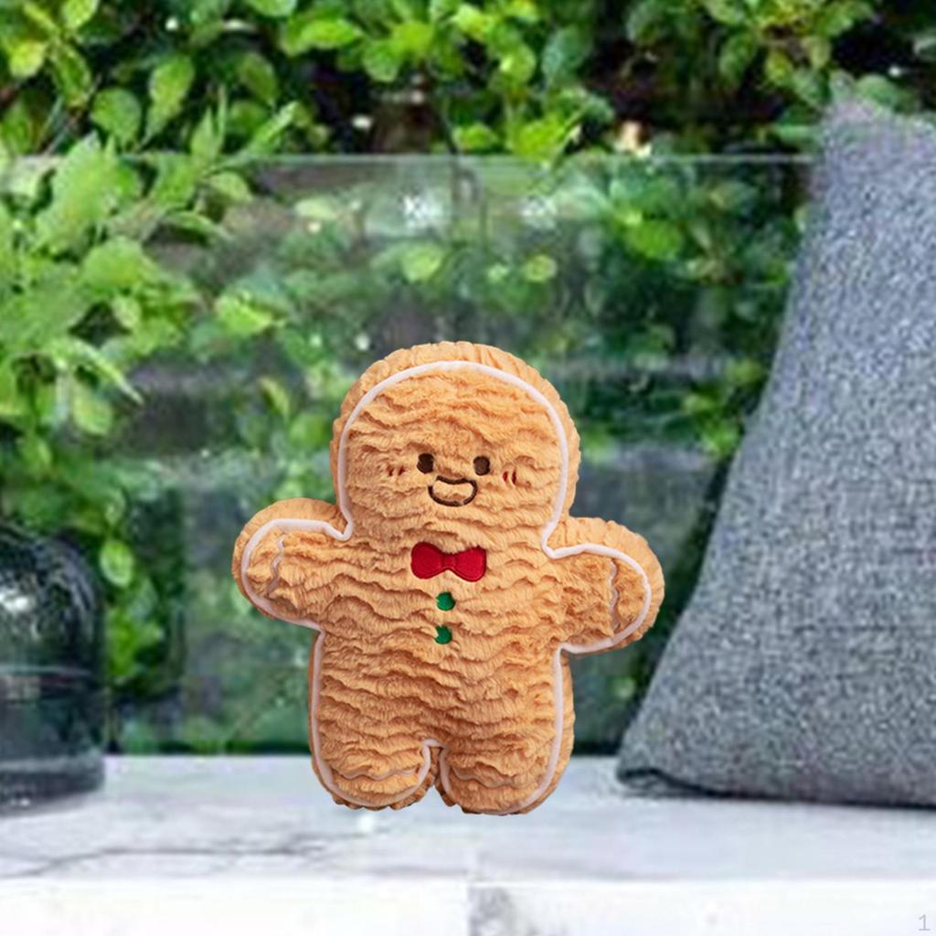 Cartoon Biscuit Man Pillow for Festive Couch Setup