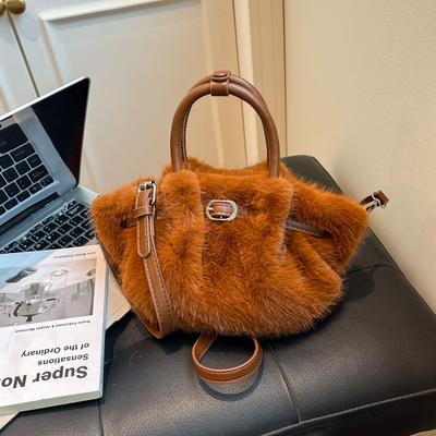 Pendler Messenger Bag Plysjveske Dame Skulderveske