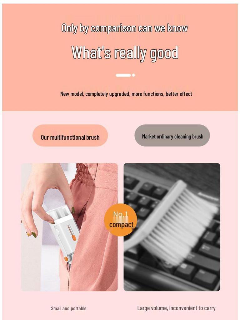 8-in-1 Multi-Functional Keyboard Cleaning Set with Bluetooth Earphone, Screen Cleaner, Dust Remover & Keycap Puller