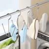 5PCS Stainless Steel Double Hook Shoe Rack Space Saving Sports Shoes Hooks  Outdoor Balcony