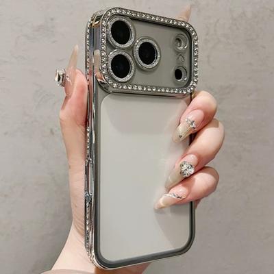Galvanisierte Glitzer-Diamant-Transparente Hülle für Für iPhone 17 16 13 11 12 14 15 Pro Max Plus Weibliche Silikon-Stoßfeste Hülle